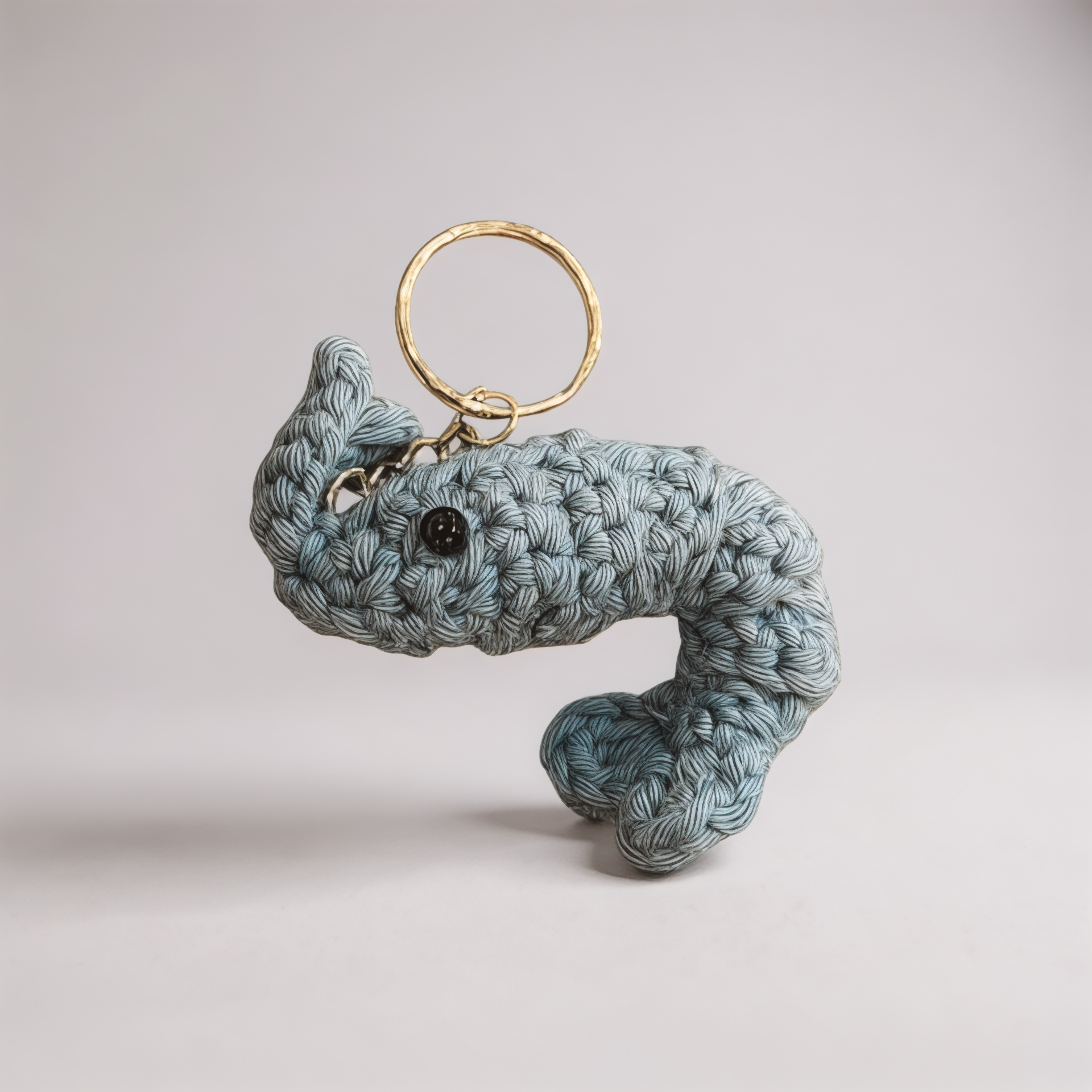 Gehäkelter Garnelen Schlüsselanhänger