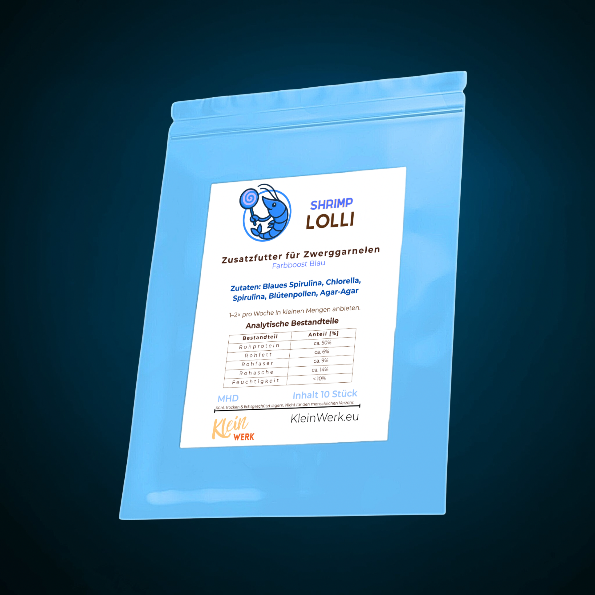 Shrimp Lolli - Farbboost Blau